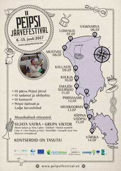 Peipsi Järvefestival tuleb taas!
